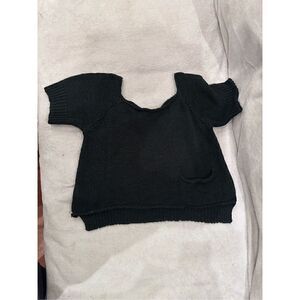 Black sweater with pocket knit brandy Melville one size